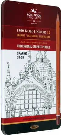 Набор чернографитовых карандашей "Graphic", 12 штук