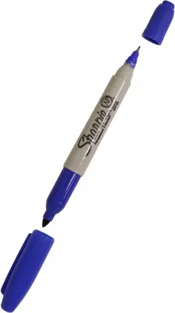Маркер перманентный "Sharpie Twin Tip", синий, 1,0 мм