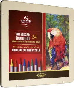 Набор художественных бескорпусных акварельных карандашей Progresso Aquarelle, 24 цвета