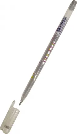 Ручка гелевая "Люрекс", серебро, 1 мм