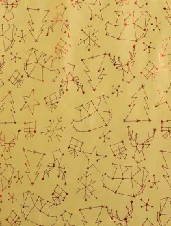 Бумага крафт "Красные созвездия", 70x100 см