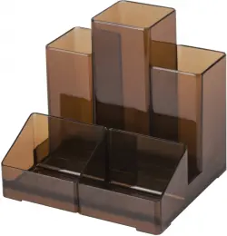 Подставка-органайзер "Brauberg-Contract", 105x95x102 мм, 5 отделений, цвет коричневый