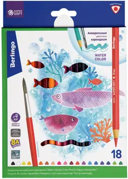 Карандаши акварельные "SuperSoft. Рыбки", 18 цветов