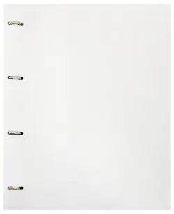 Папка на 4-х D-кольцах "Бюрократ. Black&White", цвет: белый, A4, арт. BW0840/4DWT