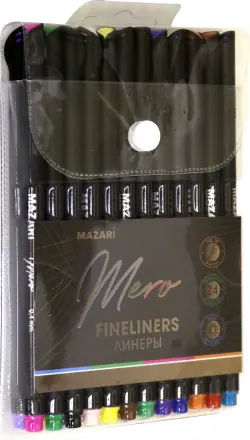 Набор линеров Mero, 0,4 мм, круглый корпус, 24 цвета