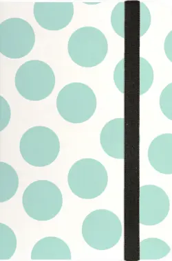 Блокнот на резинке. Light blue polka dots, А6, 100 листов, в точку