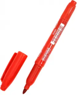 Маркер перманентный двусторонний Staff "Manager", цвет красный, наконечники 0,8 мм / 2,2 мм