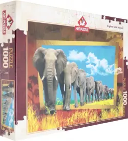 Пазл. Слоны, 1000 элементов