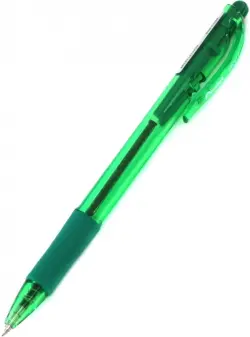 Ручка шариковая автоматическая, 0,7 мм, зеленая (BK417-D)