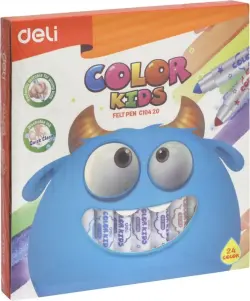 Фломастеры 24 цвета "Color Kids" смываемые