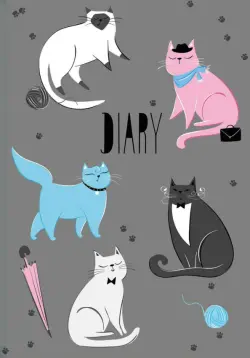 Ежедневник недатированный. Diary. Коты аристократы, А5, 80 листов