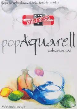 Бумага для акварели, чернил и красок. Pop Aquarell, А4, 10 листов