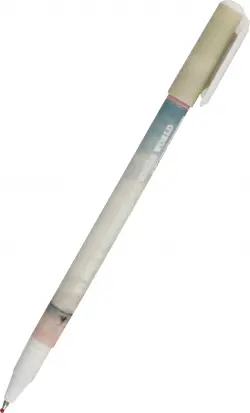 Ручка синяя шариковая View, 0.5 мм, розовый корпус