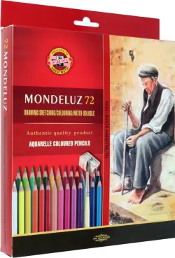 Карандаши акварельные Mondeluz Old Man, 72 цвета, с кистью и точилкой