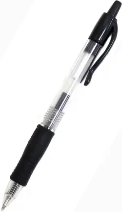 Ручка гелевая, автоматическая, 0,5 мм, черные чернила