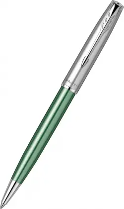 Ручка шариковая автоматическая Sand Blasted Green CT, черная
