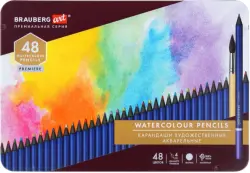 Карандаши художественные цветные акварельные Premiere, 48 цветов