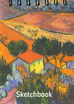 Скетчбук Ван Гог. Пейзаж с домом и пахарем, 100 листов, А6