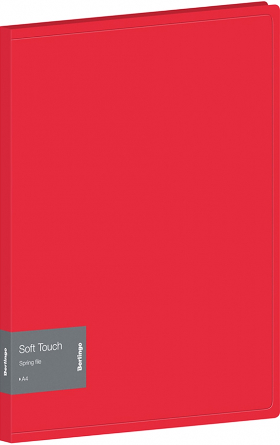 Папка с пружинным скоросшивателем Soft Touch, красная