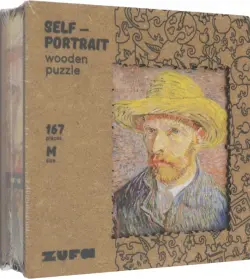 Деревянный пазл с двухслойной крышкой Автопортрет Ван Гог, 167 деталей
