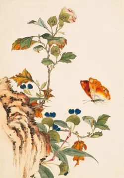 Птицы, насекомые и цветы. Бабочка, 32 листа