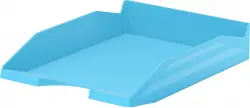 Лоток для бумаг пластиковый Office Pastel, голубой