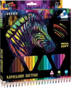 Карандаши цветные Trio Mega Soft, 72 цвета