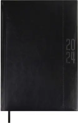 Ежедневник датированный на 2024 год Сариф-эконом, черный, А5, 176 листов