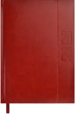 Ежедневник датированный на 2024 год Сариф-эконом, красный, А6+, 176 листов