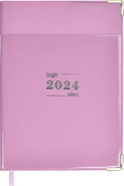 Ежедневник датированный на 2024 год, сиреневый, А6+, 128 листов