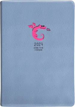 Ежедневник датированный на 2024 год Lucky, голубой, А5, 176 листов