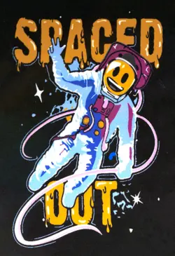 Эмоджи. Картина по номерам Космонавт в космосе граффити