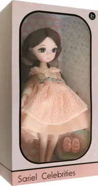Кукла в персиковом платье