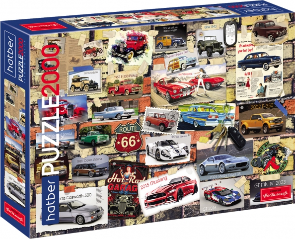 Puzzle-2000 Ностальгия. Автомобили мира
