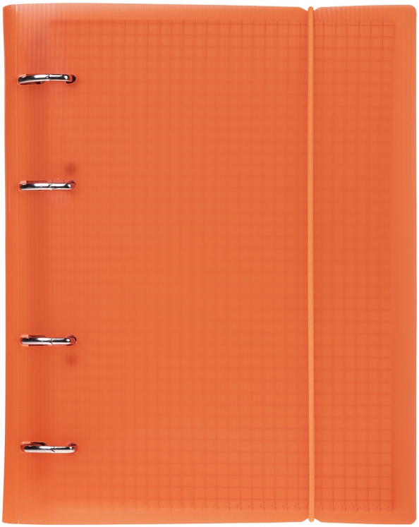 Тетрадь на кольцах Line Neon Оранжевая, 120 листов, клетка