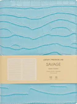 Бизнес-блокнот Savage, голубой, А5, 100 листов, линия