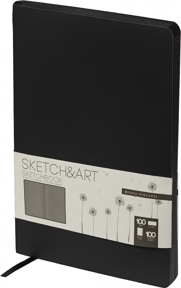 Скетчбук Sketch&Art, черный, А5, 100 листов