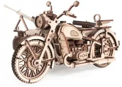 Сборная модель из дерева Мотоцикл с коляской Уран
