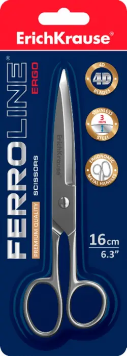 Ножницы Ferro, цельнометаллические, 16 см