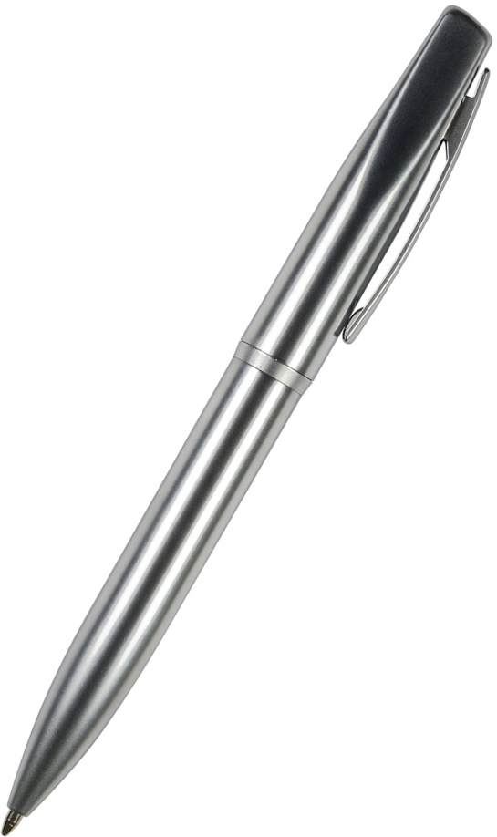 Ручка шариковая автоматическая Portofino, синяя, цвет корпуса серебряный