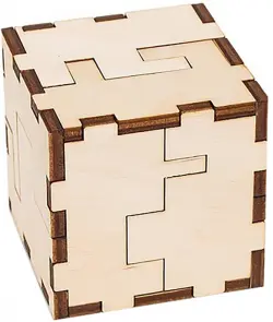 Деревянный конструктор-головоломка кубик Cube 3D puzzle