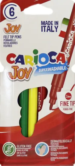 Фломастеры "Carioca Joy", 6 цветов