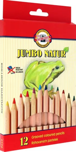 Карандаши цветные "Jumbo Natur", 12 цветов