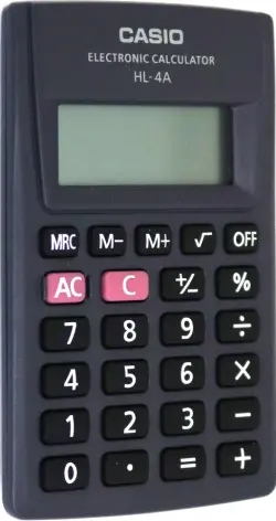 Калькулятор "Casio" HL-4A, карманный, 8 разрядов