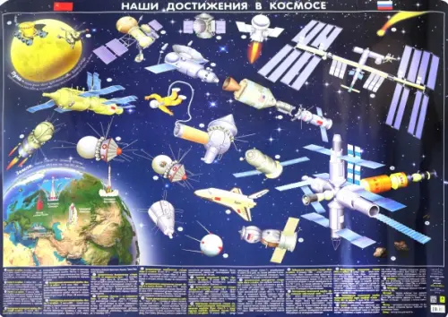 Детская космическая карта. Наши достижения в космосе, 259.00 руб