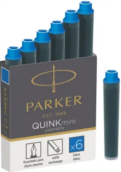 Картриджи чернильные "Cartridge Quink mini", синие, 6 штук