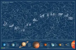 Карта звёздного неба. Светится в темноте