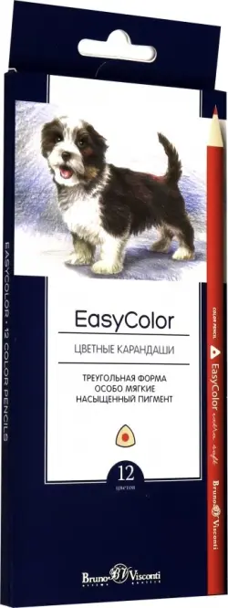 Карандаши цветные "Easycolor", 12 цветов