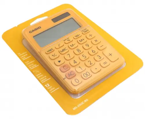 Калькулятор настольный, 12-разрядный, цвет оранжевый