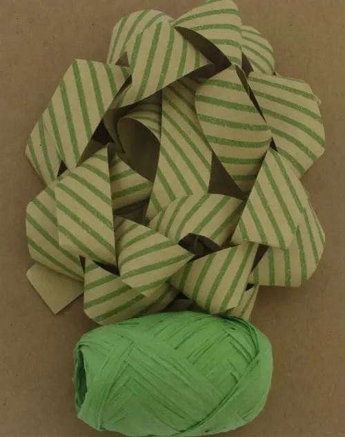 Набор для оформления подарков: бант + лента, цвет зеленый